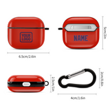 Custom Orange Red Purple AirPods Case (3rd Generation)