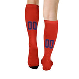 Custom Orange Red Purple Knee-High Sock