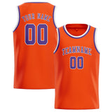 Custom Orange Red & Light Purple Colors Design Sports Basketball Jersey