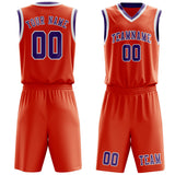 Custom Orange Red Light Purple Basketball Set