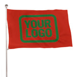 Custom Orange Red Emerald Green Flag