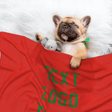 Custom Orange Red Emerald Green Pet Blanket