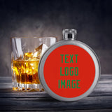 Custom Orange Red Emerald Green Hip Flask