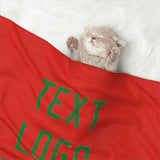 Custom Orange Red Emerald Green Pet Blanket