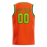 Custom Orange Red & Emerald Green Colors Design Sports Basketball Jersey