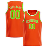 Custom Orange Red & Emerald Green Colors Design Sports Basketball Jersey