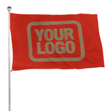 Custom Orange Red Light Khaki Flag