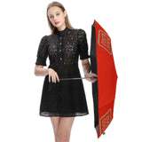 Custom Orange Red Light Khaki Automatic Umbrella