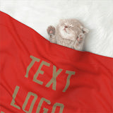 Custom Orange Red Light Khaki Pet Blanket