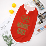 Custom Orange Red Khaki Pet Vest
