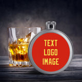 Custom Orange Red Light Yellow Hip Flask