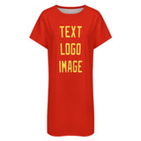 Custom Orange Red Light Yellow Nachthemd