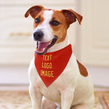Custom Orange Red Light Yellow Pet Scarf