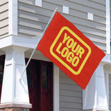Custom Orange Red Light Yellow Flag