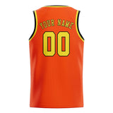Custom Orange Red & Light Yellow Colors Design Sports Basketball Jersey