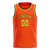 Custom Orange Red & Light Yellow Colors Design Sports Basketball Jersey