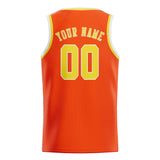 Custom Orange Red & Light Yellow Colors Design Sports Basketball Jersey