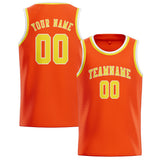Custom Orange Red & Light Yellow Colors Design Sports Basketball Jersey