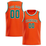 Custom Orange Red & Blue Green Colors Design Sports Basketball Jersey