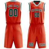 Custom Orange Red Blue Green Basketball Set