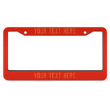 Custom Orange Red Orange License Plate Frame