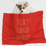 Custom Orange Red Orange Pet Blanket
