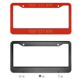 Custom Orange Red Orange License Plate Frame