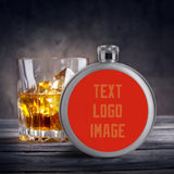 Custom Orange Red Orange Hip Flask