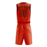Custom Orange Red Orange Basketball Set