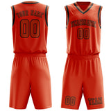 Custom Orange Red Orange Basketball Set