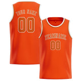 Custom Orange Red & Orange Colors Design Sports Basketball Jersey