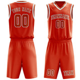 Custom Orange Red Orange Basketball Set