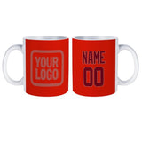 Custom Orange Red Crimson Red Mug