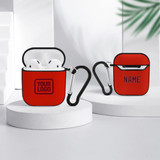 Custom Orange Red Crimson Red AirPods Case