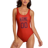 Custom Orange Red Crimson Red Swimsuit