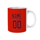 Custom Orange Red Crimson Red Mug
