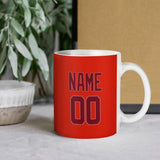 Custom Orange Red Crimson Red Mug