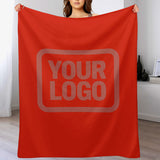 Custom Orange Red Copper Rose Blanket