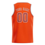Custom Orange Red & Copper Rose Colors Design Sports Basketball Jersey