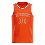 Custom Orange Red & Copper Rose Colors Design Sports Basketball Jersey