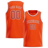 Custom Orange Red & Copper Rose Colors Design Sports Basketball Jersey