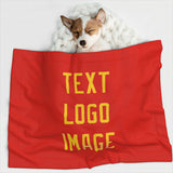 Custom Orange Red Gold Pet Blanket