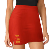 Custom Orange Red Gold A-Line Skort