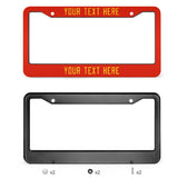Custom Orange Red Gold License Plate Frame