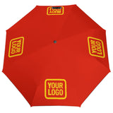 Custom Orange Red Gold Automatic Umbrella
