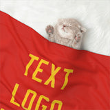 Custom Orange Red Gold Pet Blanket