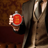 Custom Orange Red Gold Hip Flask