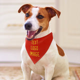 Custom Orange Red Gold Pet Scarf