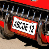 Custom Orange Red Gold License Plate Frame