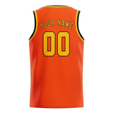 Custom Orange Red & Gold Colors Design Sports Basketball Jersey